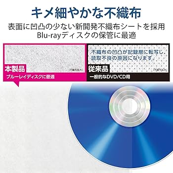 エレコム DVD CDケース 不織布 両面収納 2穴付 60枚入 120枚収納可 ホワイト CCD-NBWB120WH ggw725x Amazon.co.jp: エレコム DVD BD CDケース 不織布 両面収納 60枚