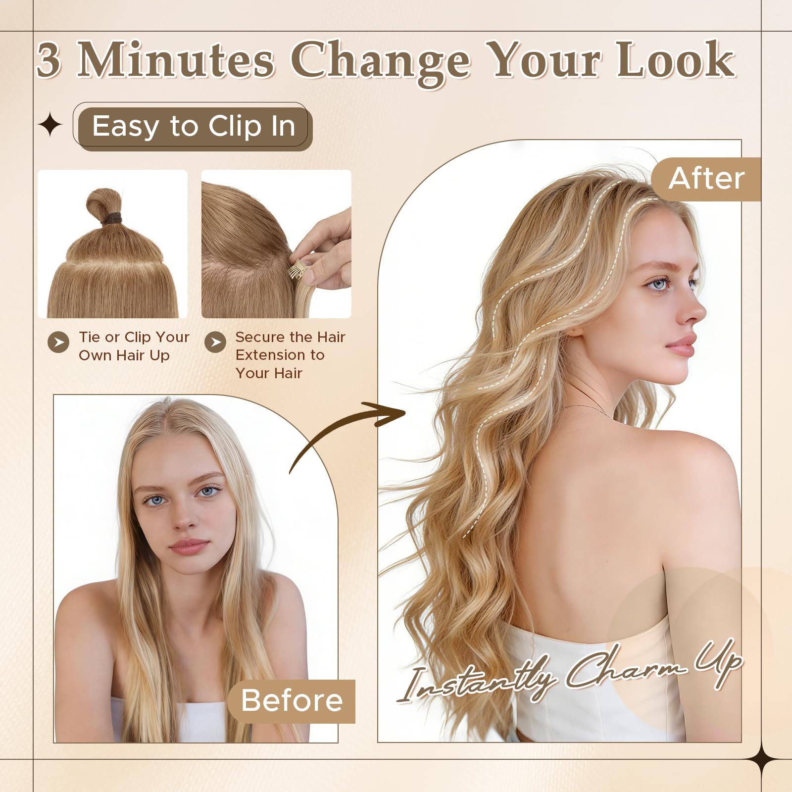 MY-LADY 5 Stück Clip in Extensions Echthaar Glatt #1B Natürliches Schwarz 52g 50cm - 4PCS Einzelclips + 1PCS Dreifach-Clip Lace Basis Clip in Human Hair Extensions für Natürlichen Look & Highlights