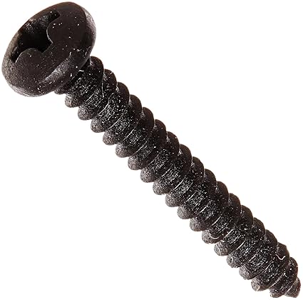 Black Oxide Steel Sheet Metal Screws - Truss Head Phillips Drive 1/4-14 1/2 Inch (50 Pack)