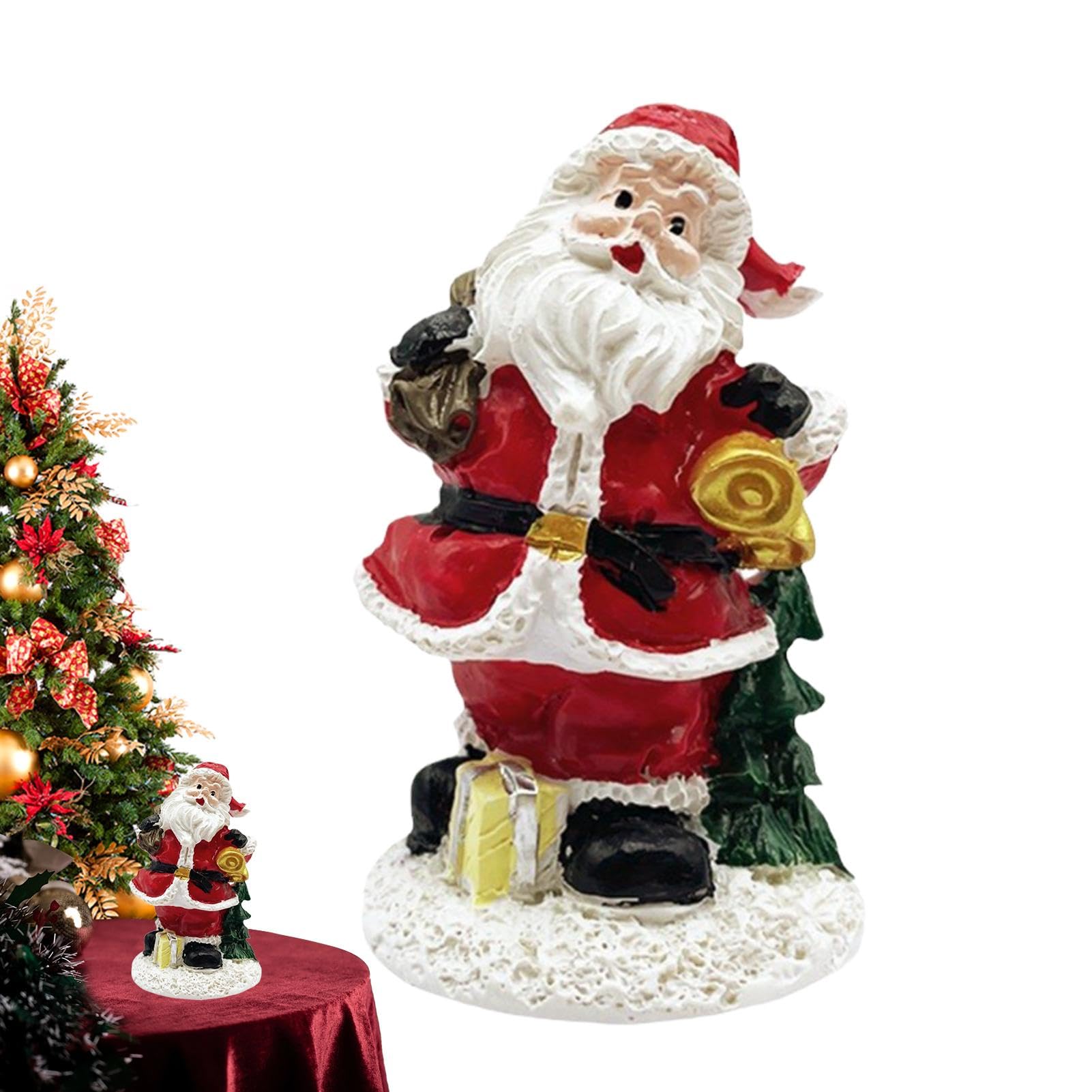 Décoration de Père Noël durable en résine pour plateau et table basse