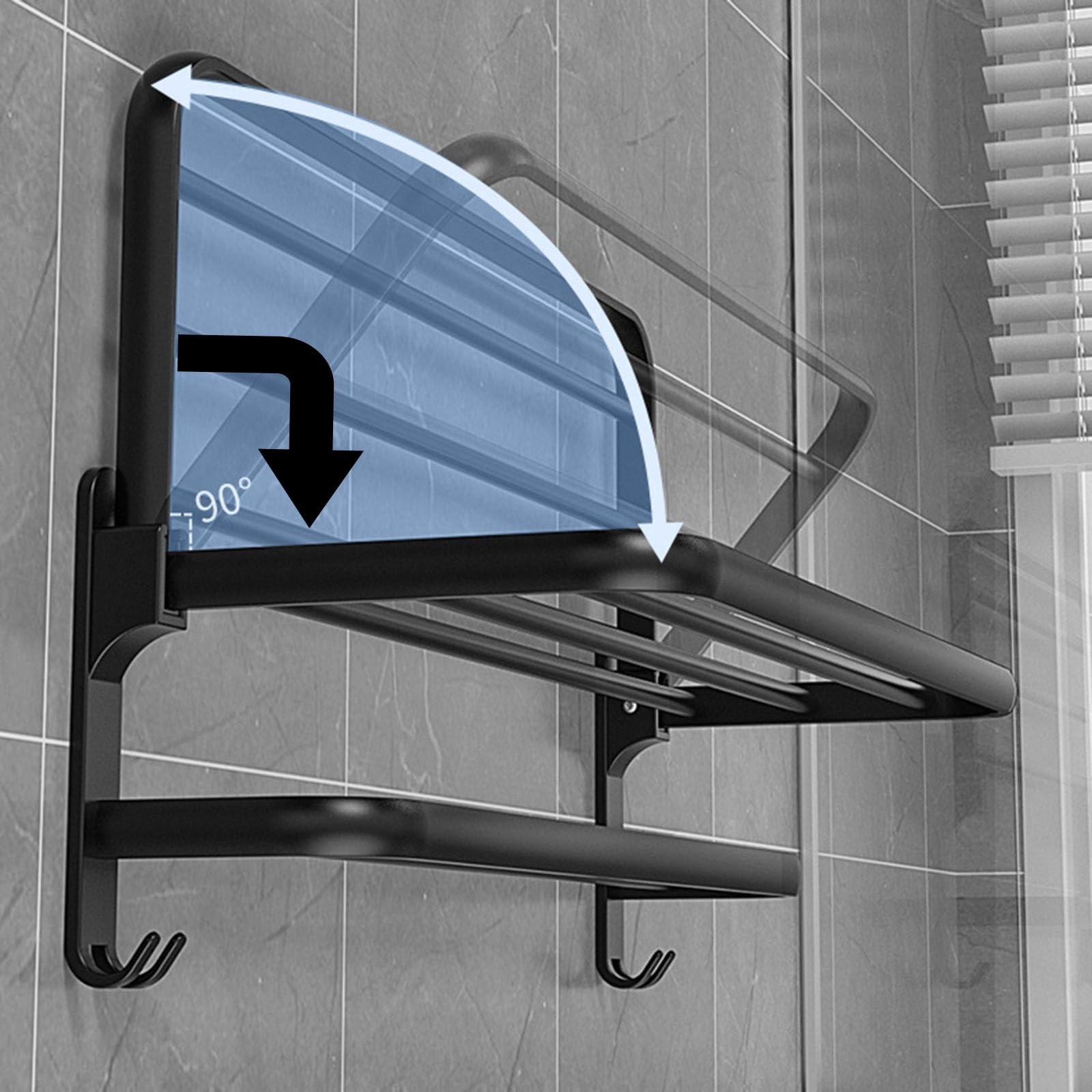 Einzel-Klapphandtuchhalter Space aus Aluminium