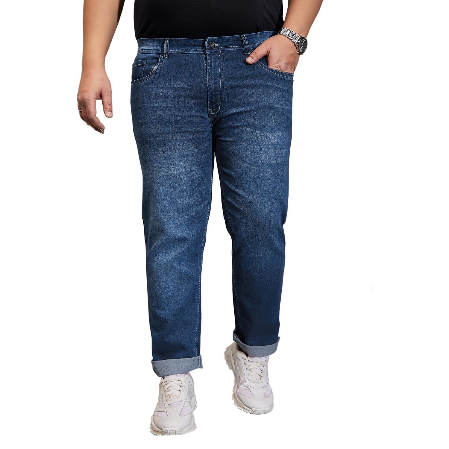 Plus Size Men's Regular Fit Jeans-image-41