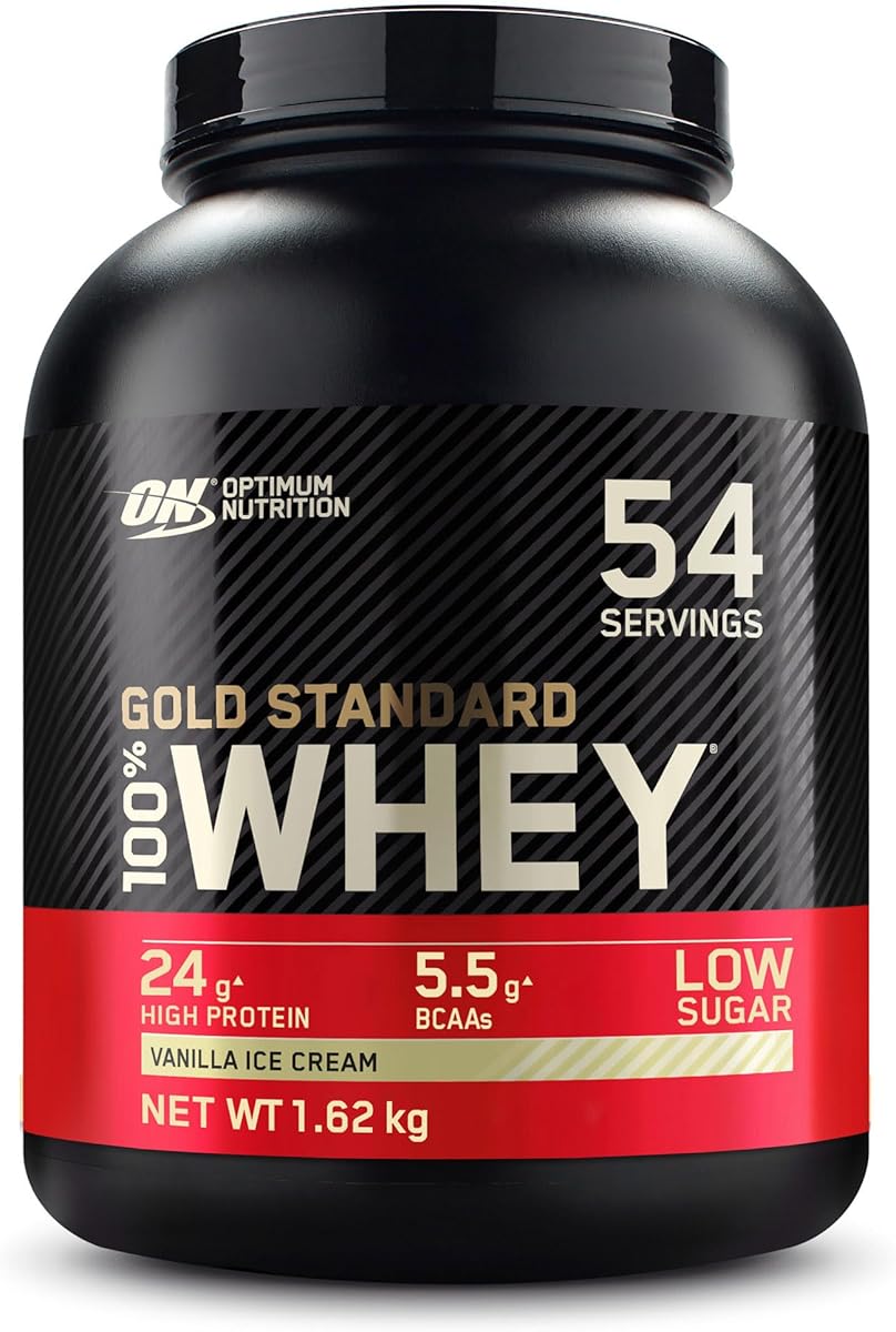 Optimum Nutrition Gold Standard 100% Whey, Proteinpulver, Geschmack Vanilla Ice Cream, 1.62kg, 54 Portionen