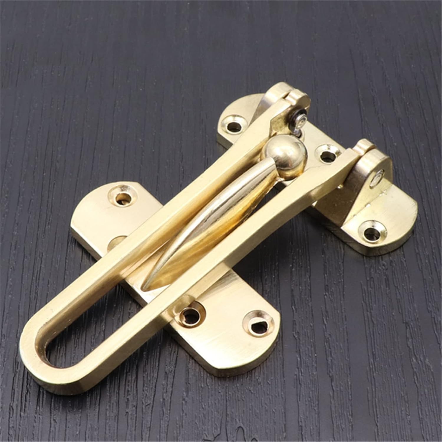 Large Thick Buckle Theft Chain Hotel Interior Door Lock Wooden Door Latch Door Buckle Furniture Hardware 1Pcs(Gold)