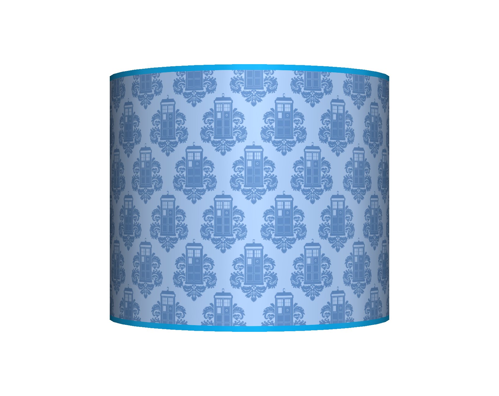 DR WHO (Blue) Ceiling LAMPSHADE ~ 10" Drum ~ Boys Bedroom LAMP Shade