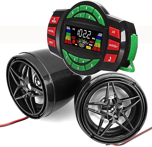 UTV ATV amplificador Bluetooth sistema de sonido altavoces manos libres FM sistema de audio USB estéreo de 3 pulgadas 12V motocicleta audio