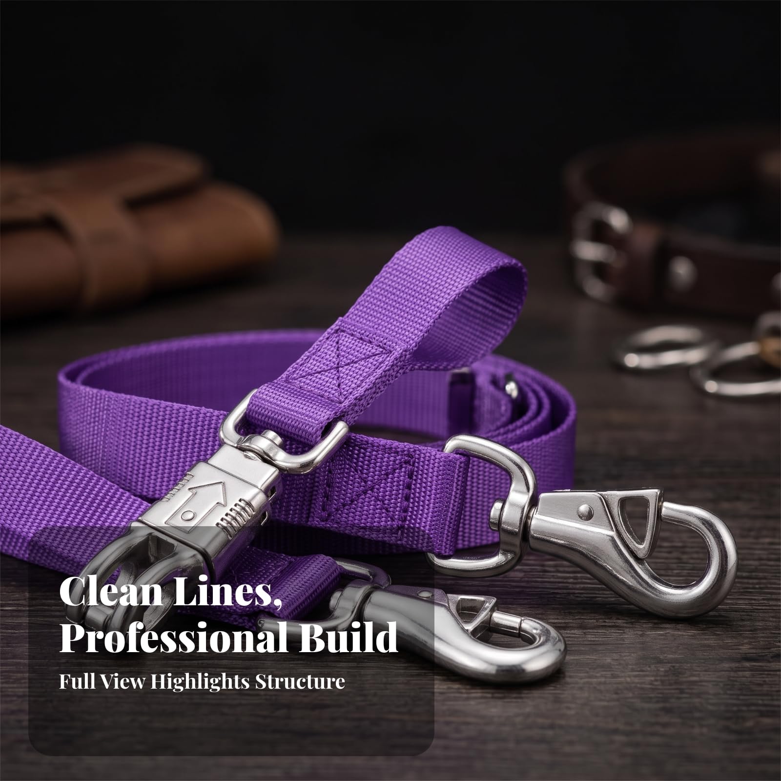 2 Stück Anbindestrick mit Karabiner, Color to 3