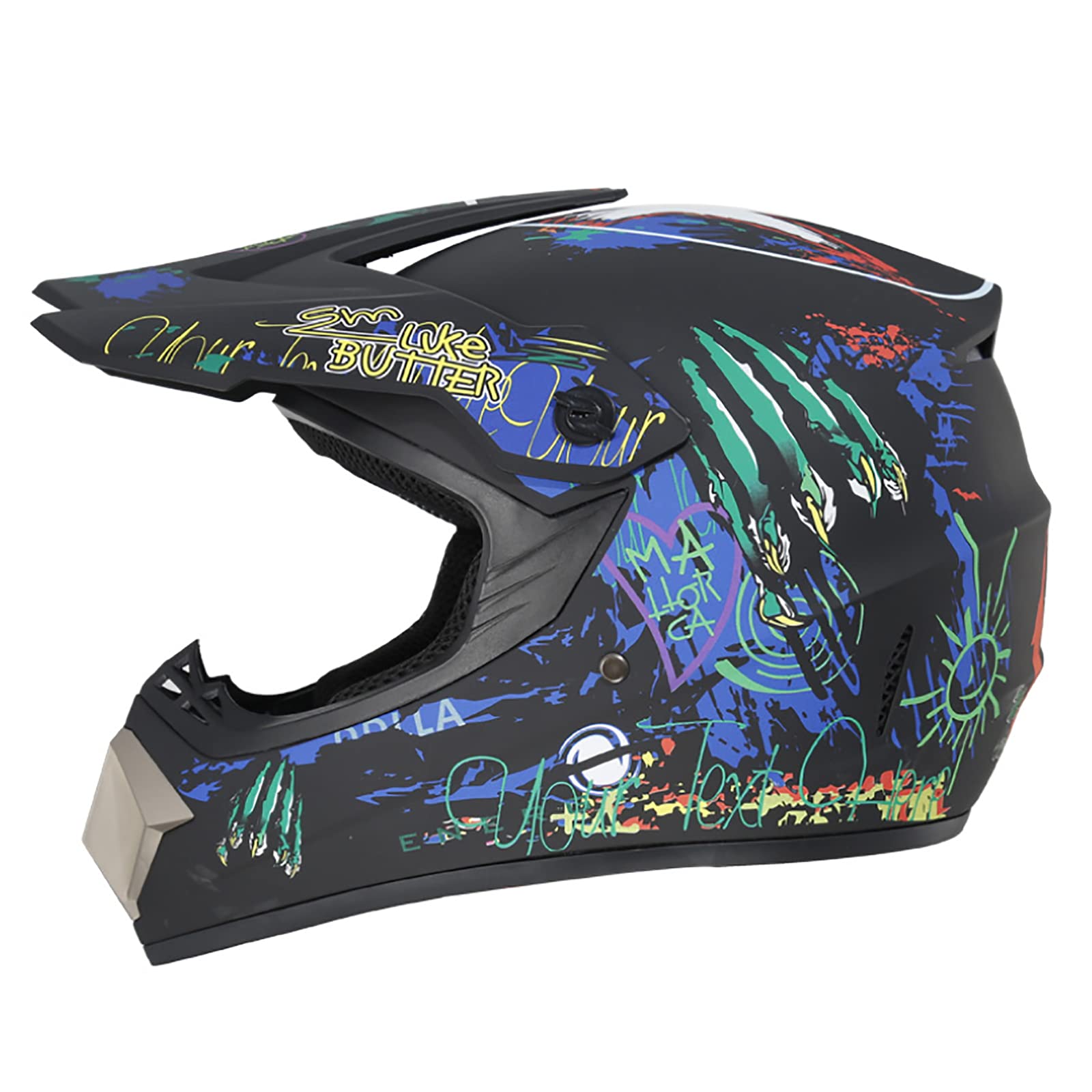 Kaski na rower terenowy Kask MTB Kask terenowy z konstrukcją z goglami Rękawiczki z maską Powłoka ABS z odpinanym podbródkiem Chłopcy Dziewczęta do jazdy na rowerze na świeżym powietrzu