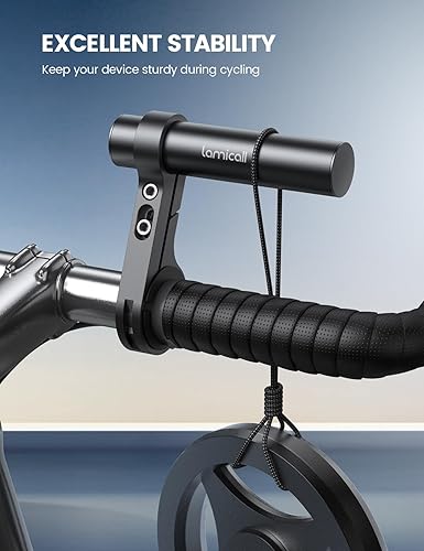 Miniatura 5 de Lamicall Soporte para teléfono de bicicleta + extensor de manillar de bicicleta