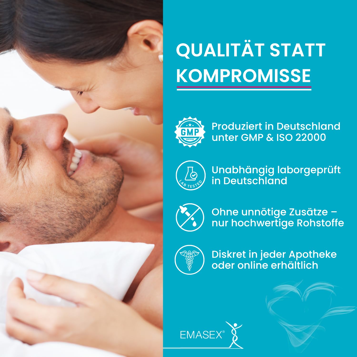 EMASEX Libo+ – hochdosiertes Männermittel zur Unterstützung von Testosteron, Energie & Leistungsfähigkeit mit Liboost, Maca, Ginseng sowie Zink, Vitamin C, B6, D3, Niacin & Folsäure