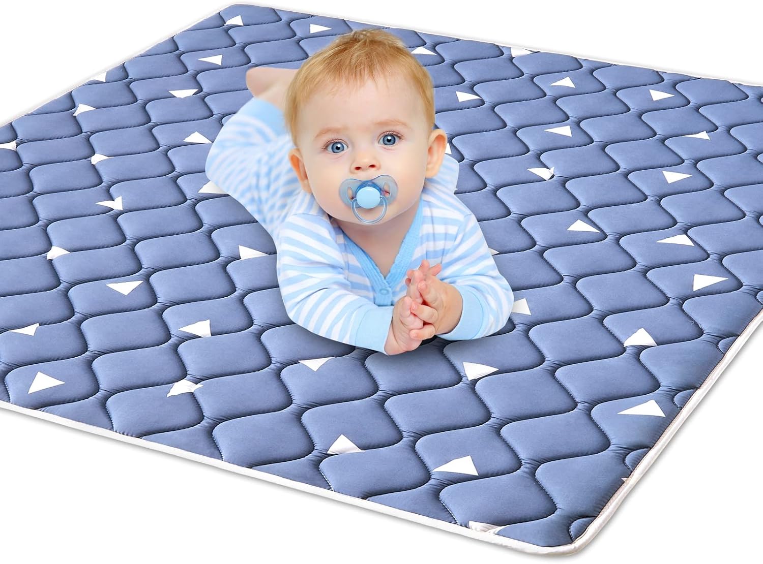 Premium Foam Baby Play Mat 50" x 50", OnePiece Crawling Mat, NonSlip