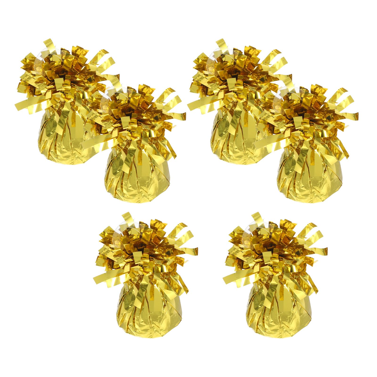 Ballongewicht 6 Stück Goldfolie Ballonbeschwerer Robustes Ballongewicht für Außenbereich Geeignet für Hochzeiten und Geburtstagsfeiern