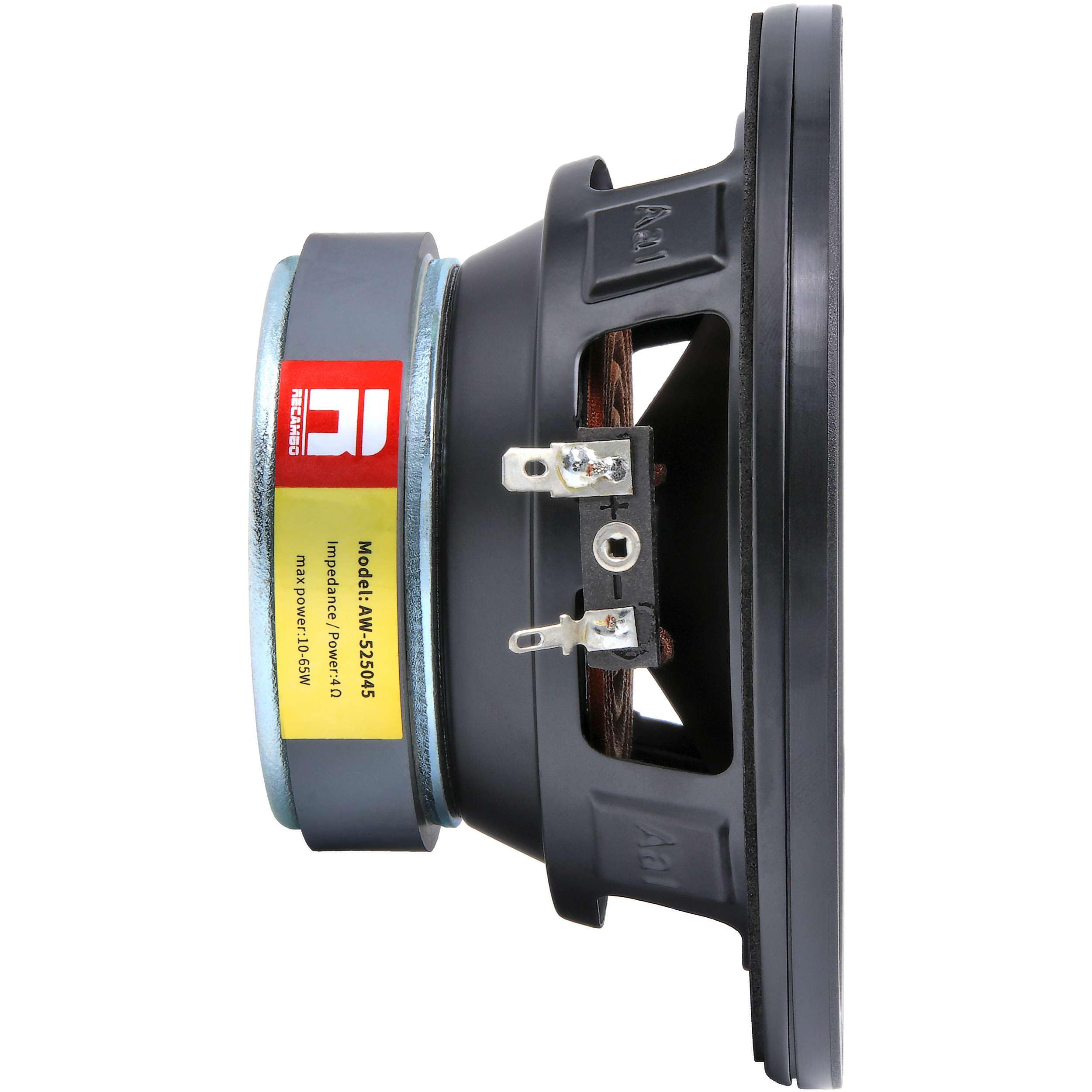 Recambo Haut-parleur médium 140 mm (5,5") 65 W 4 ohms membrane en papier – Son clair, remplacement universel, entraînement précis, montage facile, mise à niveau HiFi de voiture