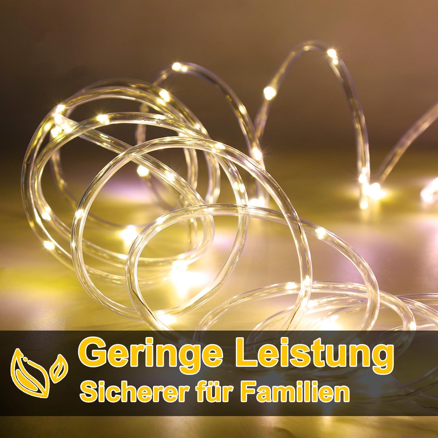 LED Lichterschlauch Außen Innen, 40M 960 LEDs Warmweiß Lichtschlauch mit Timer und 8 Modi Wasserdicht Lichterkette Außen und Innen, für Party Hochzeit Weihnachts Deko | 960 LEDs,8 Lichtmodi,6-Std.-Timer,Speicherfunktion,flexibler PVC-Schlauch,für innen un