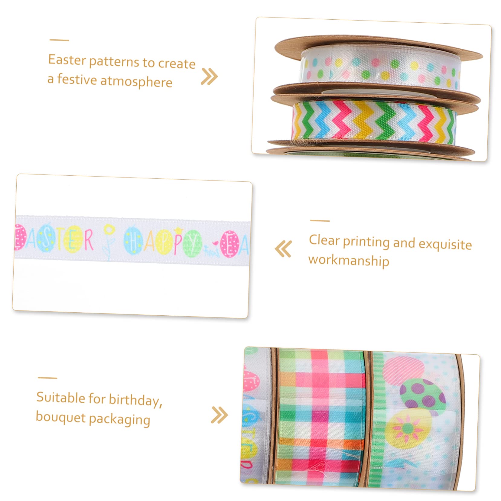SHINEOFI 16rollen -ribbons Mit Hasen-design Dekorative Geschenkbänder Für Bastelprojekte Und Verpackungen Für Ostern Und Festliche Anlässe
