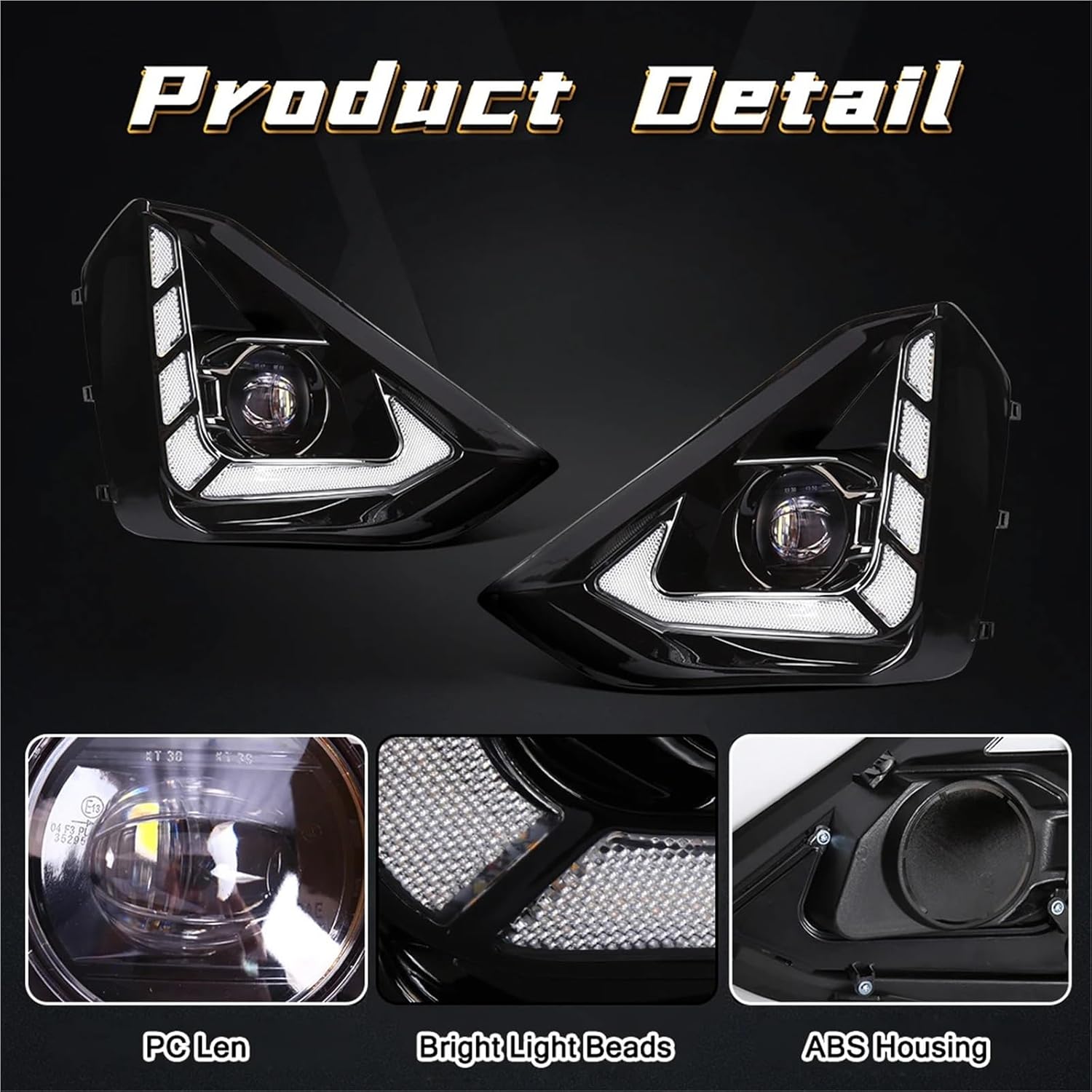 Car Light drl For Isuzu D-max 2024 2025 Daytime Running LED Fog Lamp Assembly Turn Signal Headlight Driving 12V(Yellow and White)