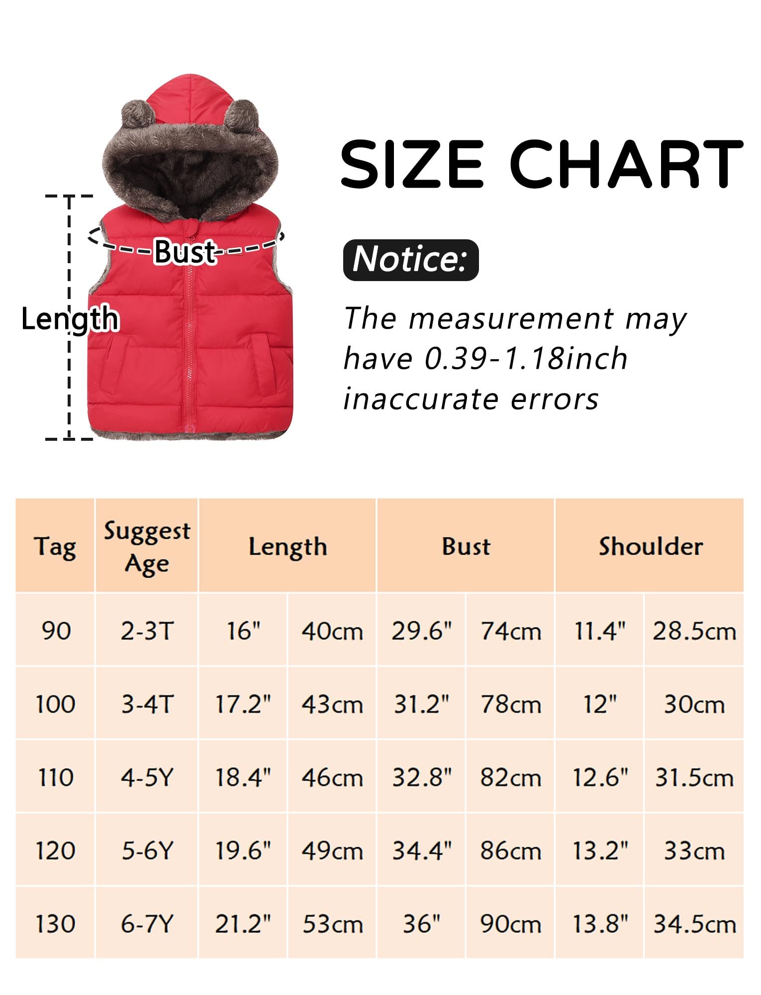 FEOYA Giovane Giubbotto Piumino Ragazze Giacca Invernale Bambini Cappotto Cotone Con Cappuccio Autunno Giacca Senza Maniche Gilet Vestiti 2-7