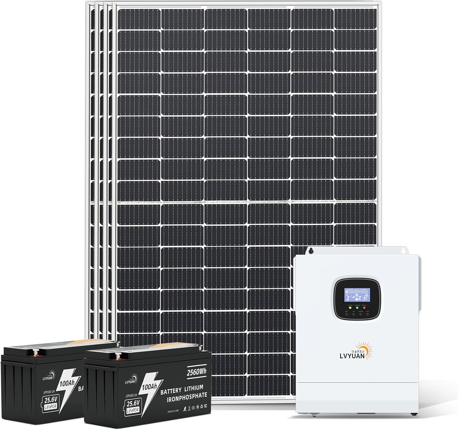 Amazon | LVYUAN(リョクエン)[ ハイブリッド インバーター3KW出力 蓄電
