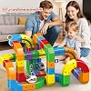 Electric Train Set, Track Fusion Toy, Magic Rail Cube Train Set DIY Cube Track with Gravity-Defying Motorized Train 3D Embedded Layouts Train Track Set (81PCS)