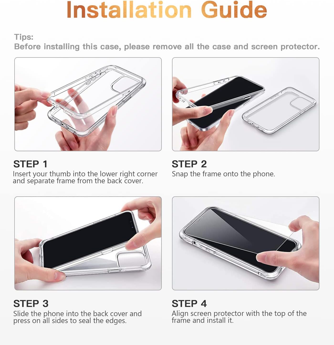 60% оƒƒ Dіѕсоunt CANSHN Clear Shockproof Compatible with iPhone 13 Case, [2 x Tempered Glass Screen Protector] [360 Full Body Protection] Heavy Duty Protection Phone Case Cover 6.1 inch 2021, Black