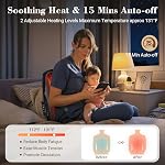 CuPiLo Cordless Back Massager for Deep Tissue,Fathers Day Dad Gifts for Men, [2026 Upgraded] - 4D Kneading Rolling Up & Down Massage Pillow with Heat, Portable Rolling Lower Back Massager for Home Office, Gifts for Men Women