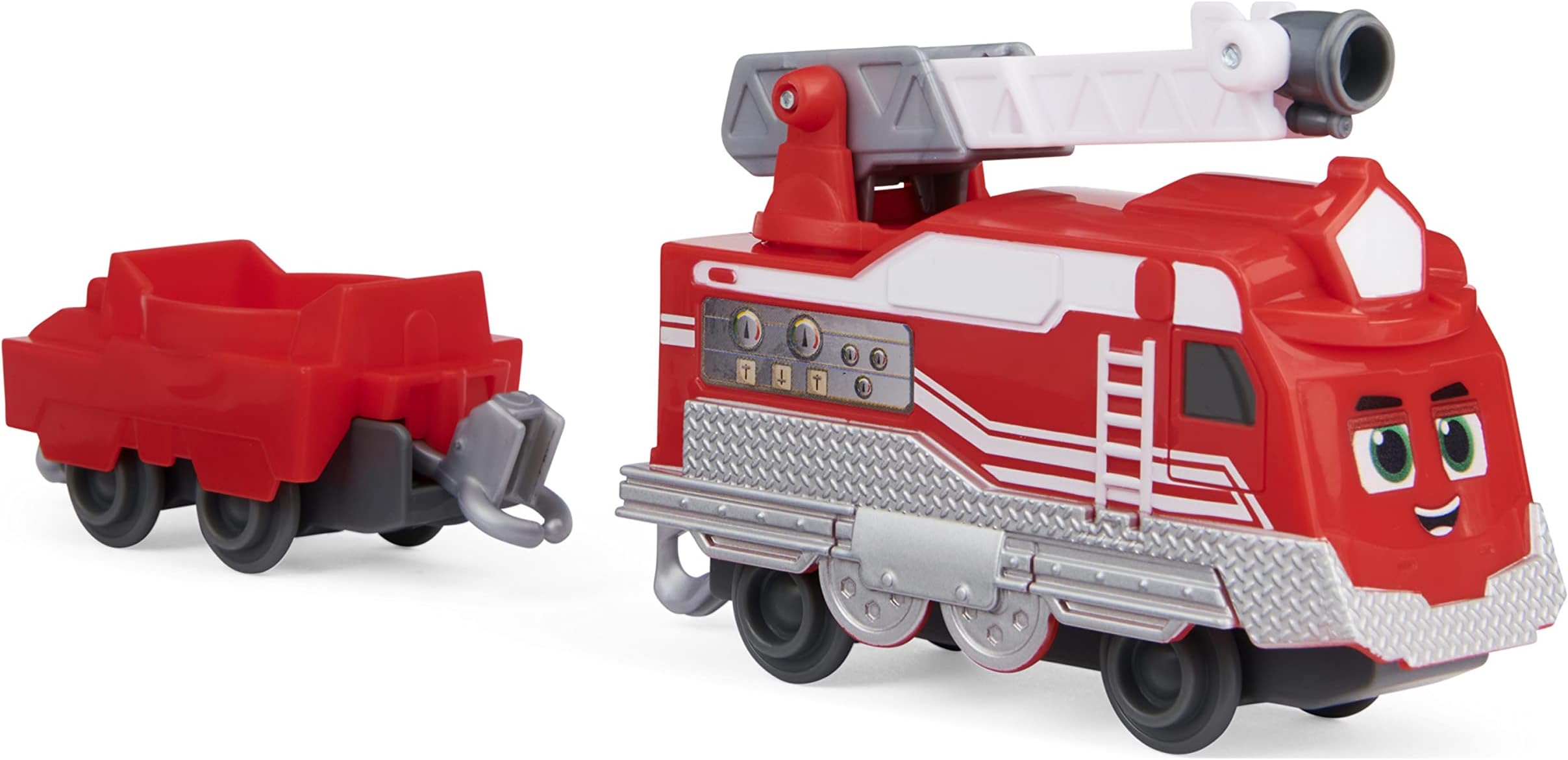 Mighty Express Push-and-Go Train Red Savior - Hand-Operated Train to the Popular TV Series, from 3 Years
