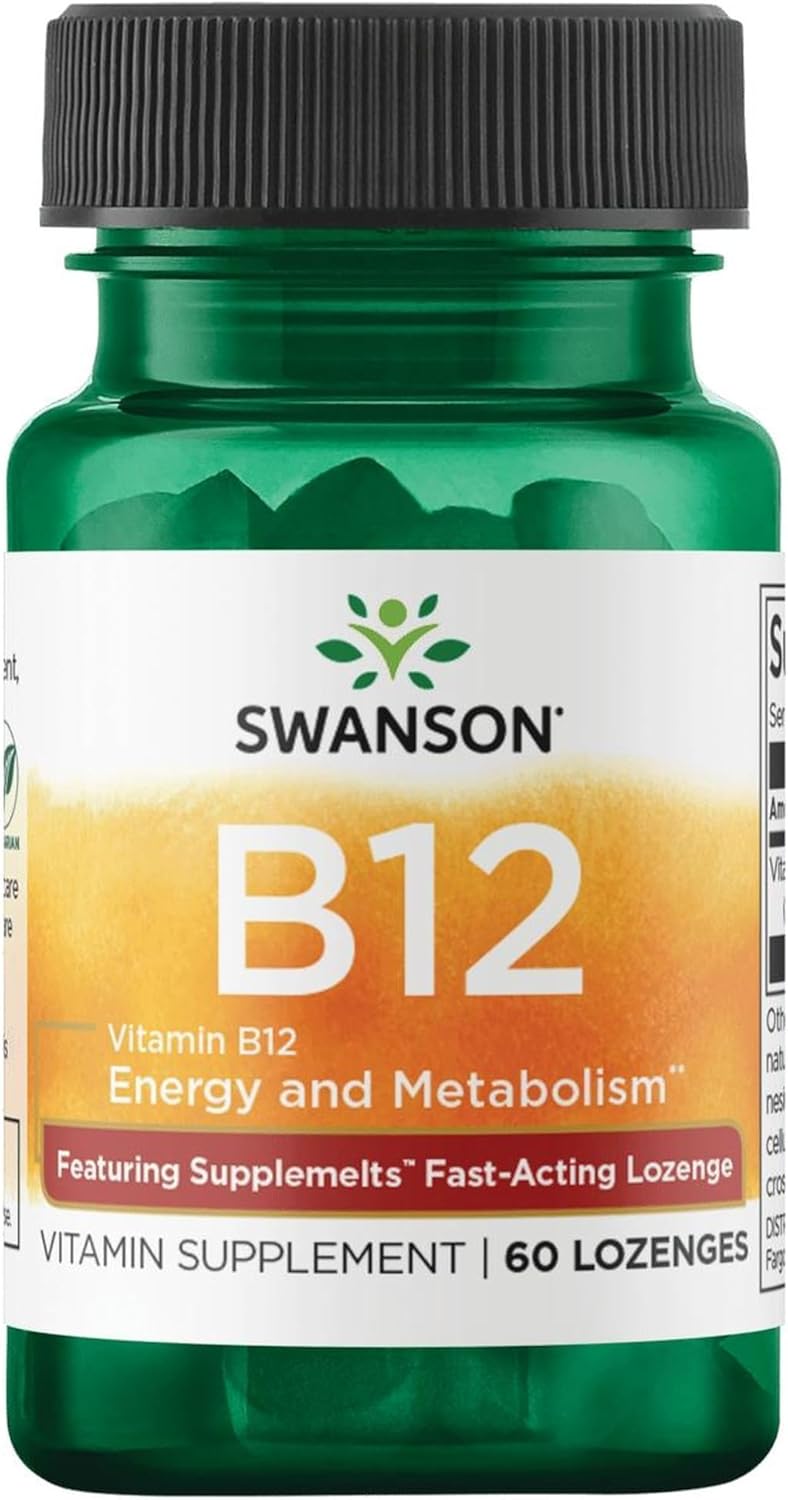 Swanson Supplemelts Sublingual Vitamin B-12 5 Milligrams 60 Tabs (2 Pack)
