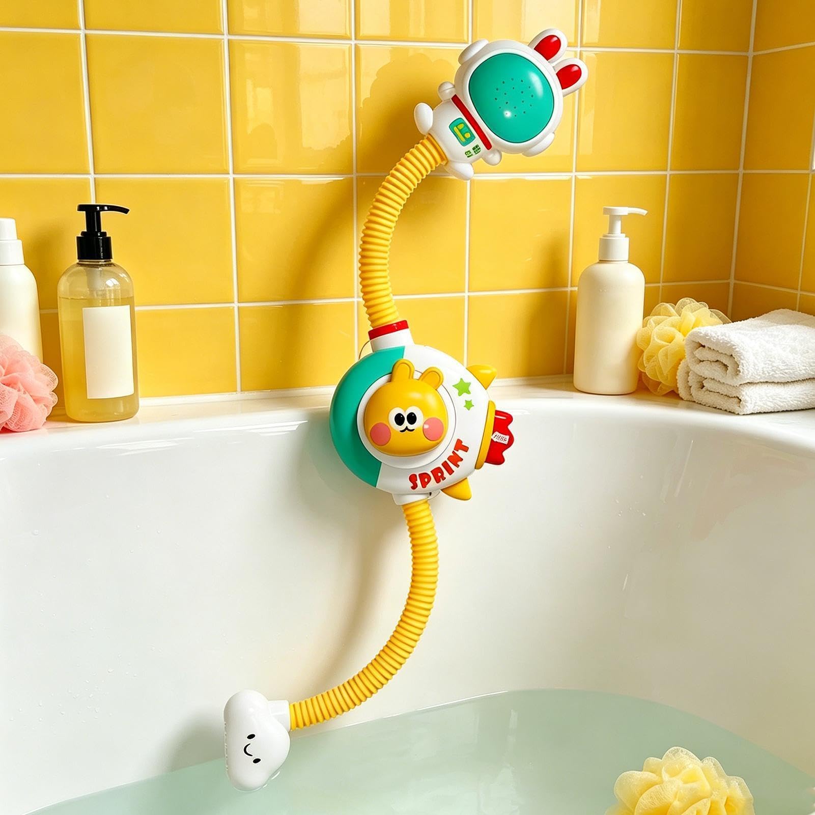 Giocattoli da Bagno per Bambini elettrica carina | Soffione doccia a cartoni animati da bambini per vasca Per Ragazzi Ragazze Bambini Genitori Casa Bagno Vasca Bagno Regalini