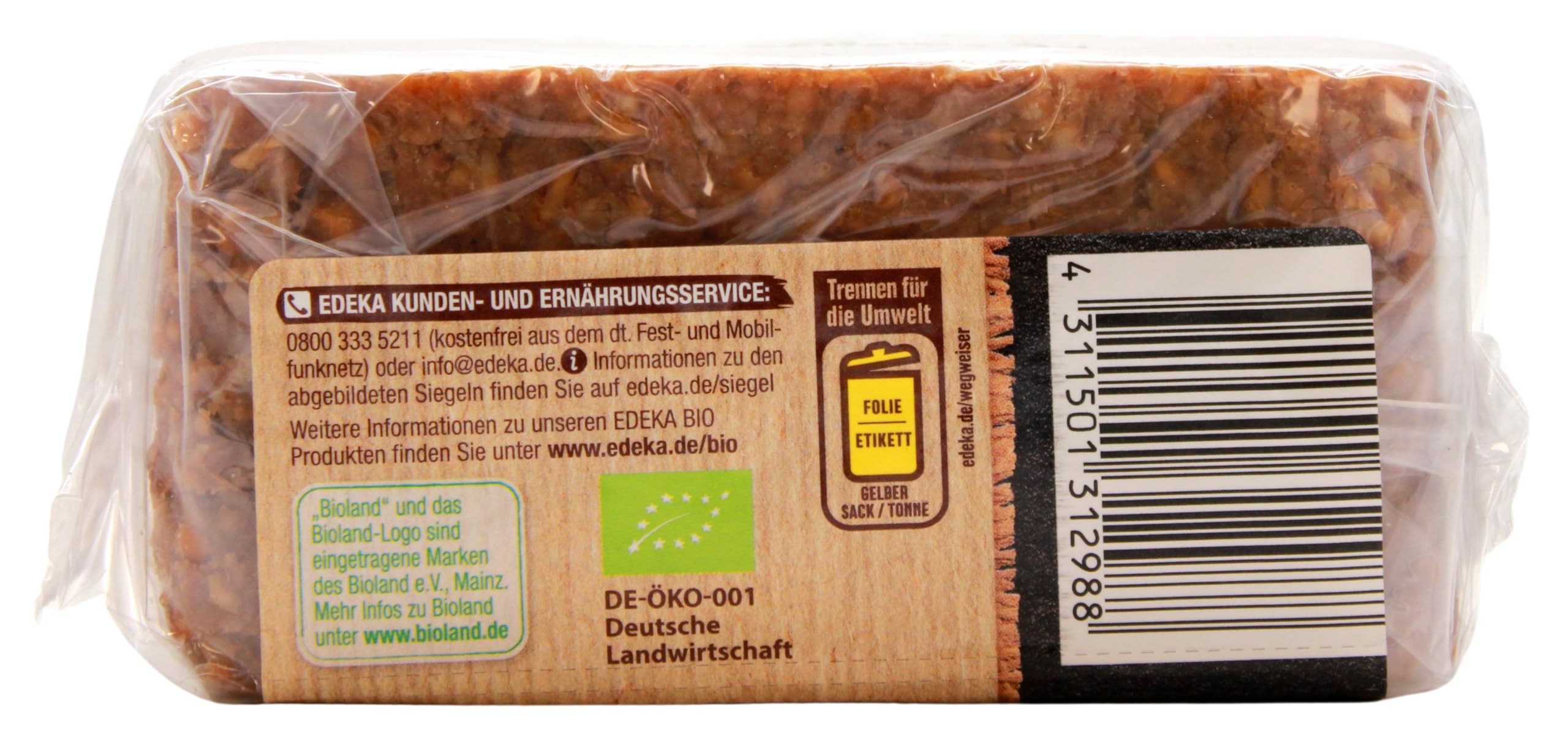 Edeka Bio Dinkelbrot, 12er Pack (12 x 500g)