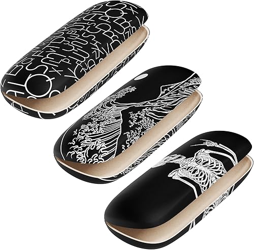 Estuche para lentes, funda protectora rígida para gafas, unisex, para mujeres y hombres