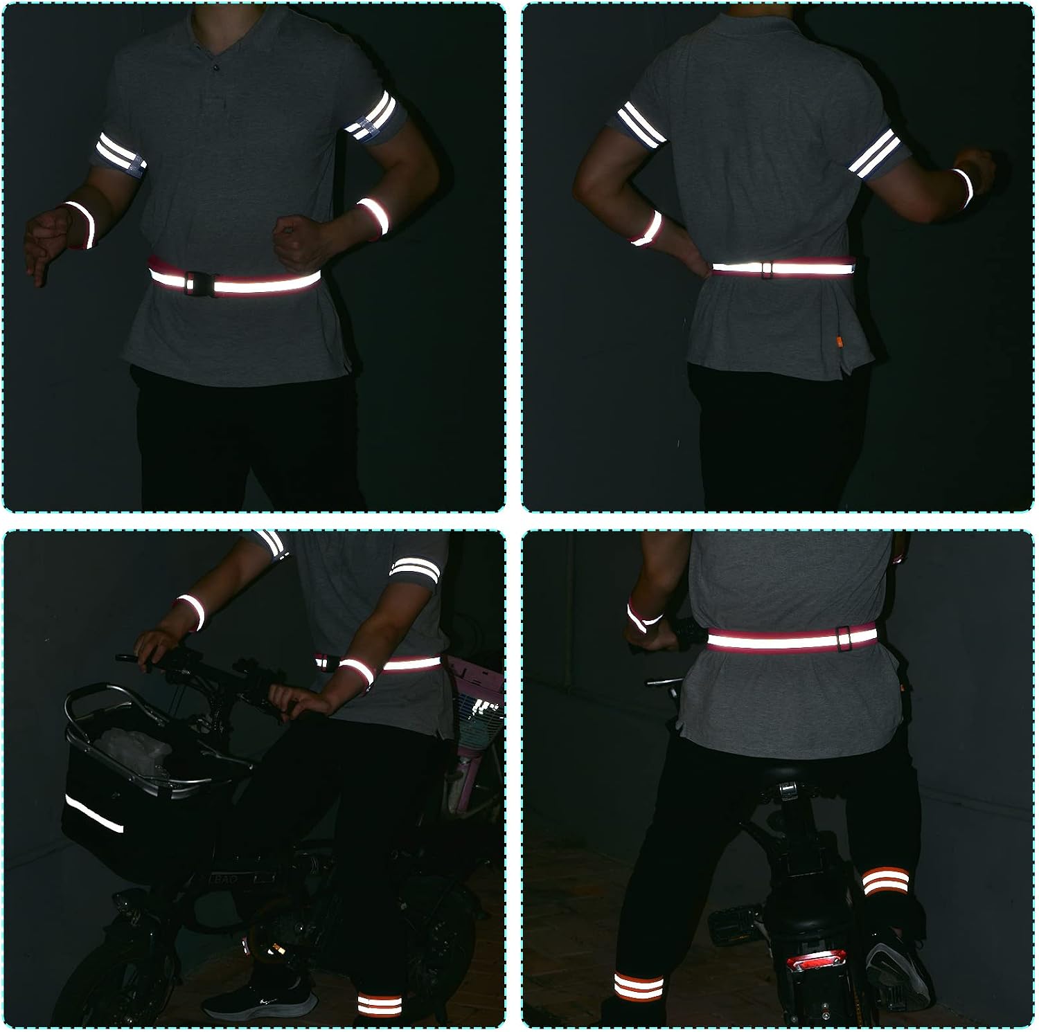 MECCANIXITY Reflective Bands for Arm Wrist Ankle