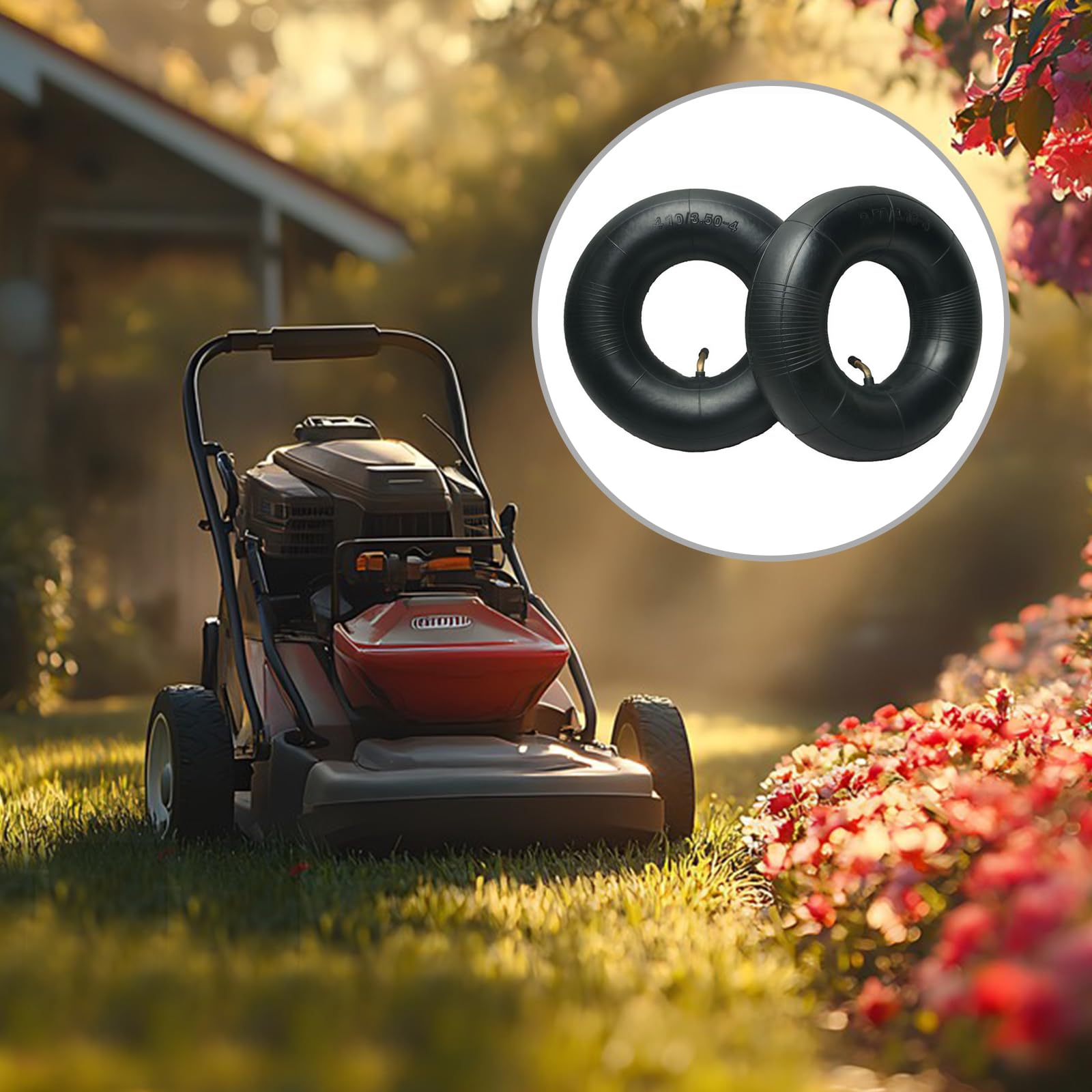 4.10/3.50-4 Camera d'Aria per Carriola, 2 Pezzi Camera d'Aria per Carrello, Camera d'Aria per Rimorchio, Camera d'Aria per Pneumatici, Camere d'Aria per Carriole con Valvola Pneumatica