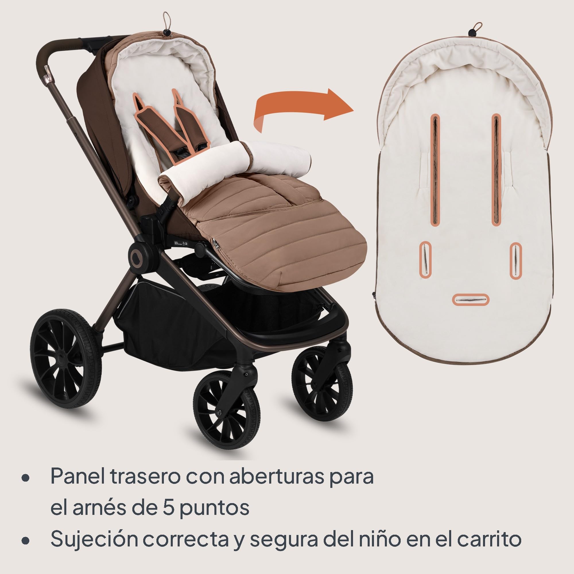 Lionelo Oli Saco Silla Paseo Universal Invierno 2 en 1 para Capazo y Silla