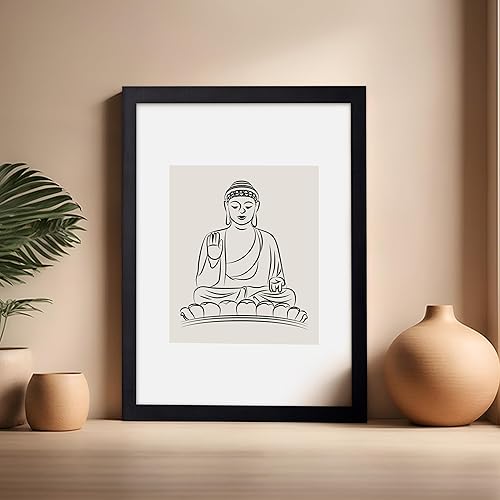 Miniatura 671 de Poster Master Póster de peonías – Estampado de flores retro – Ilustración floral – Ilustración en blanco y negro – Diseño de línea y abstracto –