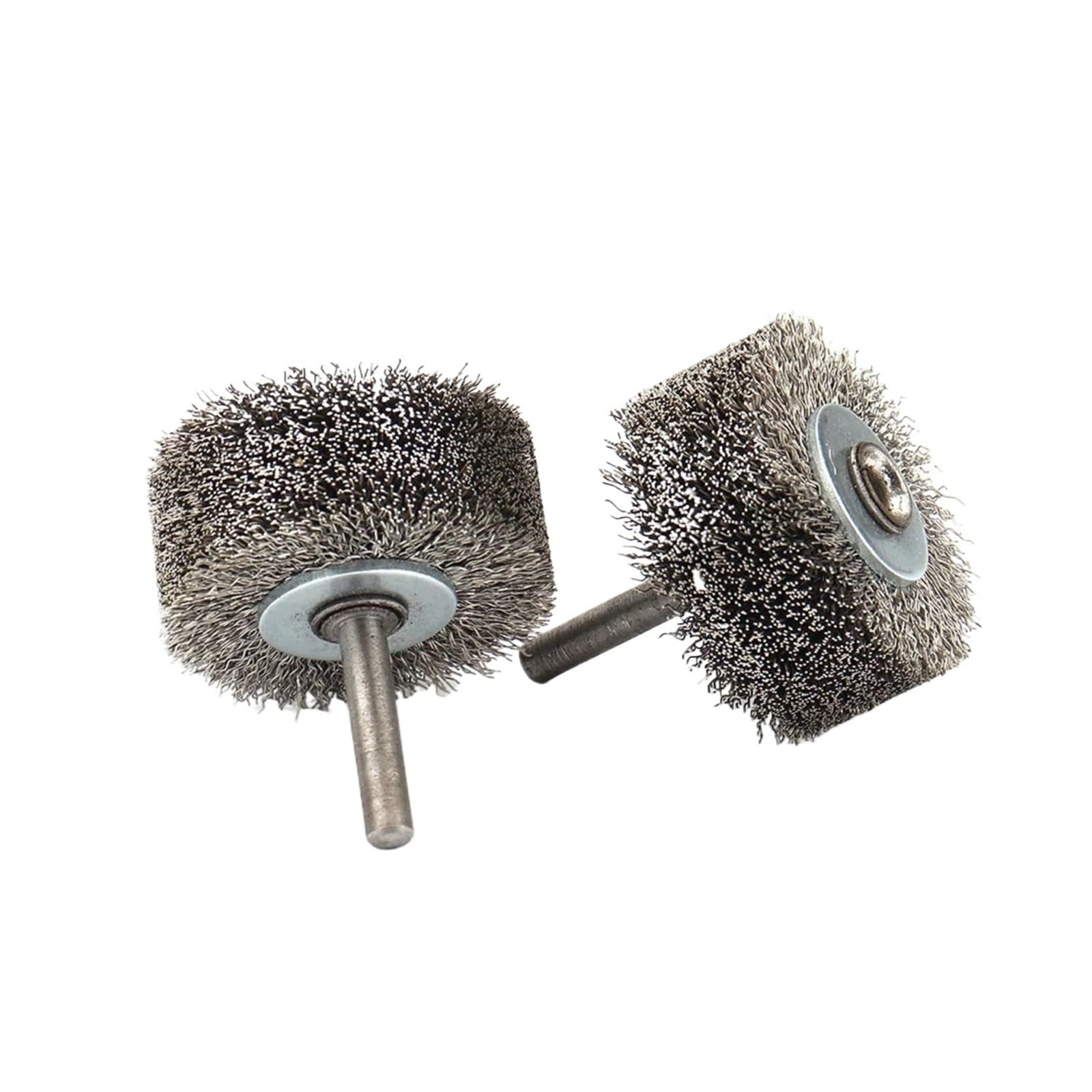 Wiertła z drucianymi szczotkami, Szczotka druciana ze stali nierdzewnej 50x25mm 6mm do usuwania metalu i polerowania(2pc)