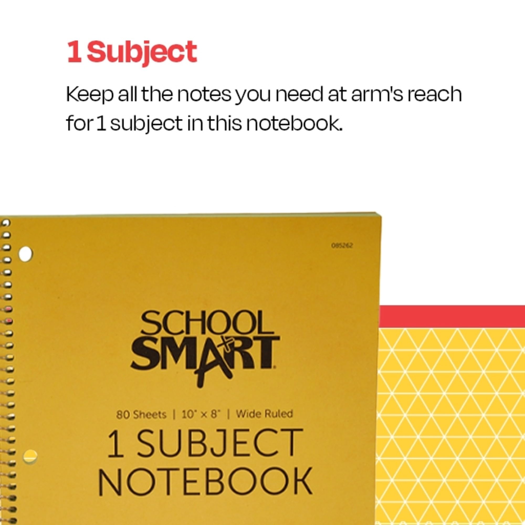 School Smart - Quaderno a righe non perforato, 1 soggetto, 20 x 20 cm