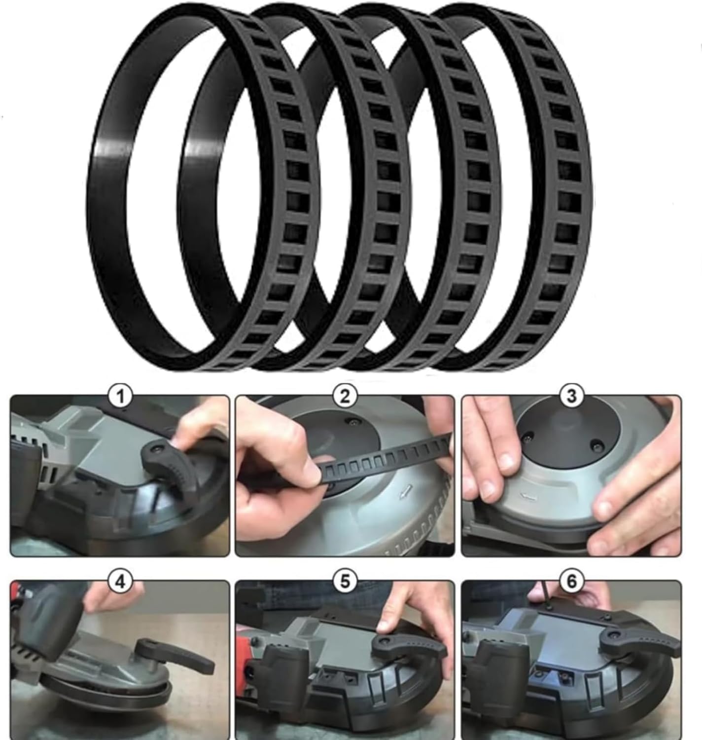(4 Pack) 45-69-0010 Blade Pulley Tires Replacement For Bandsaw Part Deep Cutting Blades 6230 6232-20 6232-6 6225 AO2807 6238N 6238-20 2729-20 Bandsaw Rubber Tires