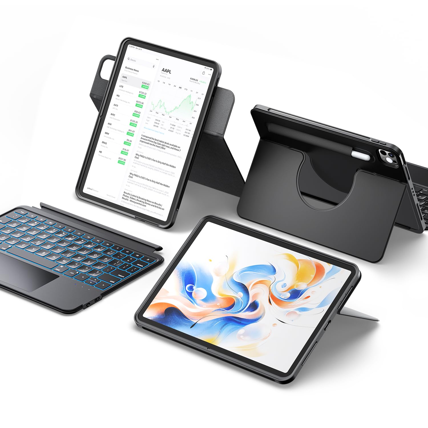Amazon.com: HOU 360° Rotating Detachable Keyboard Case for iPad