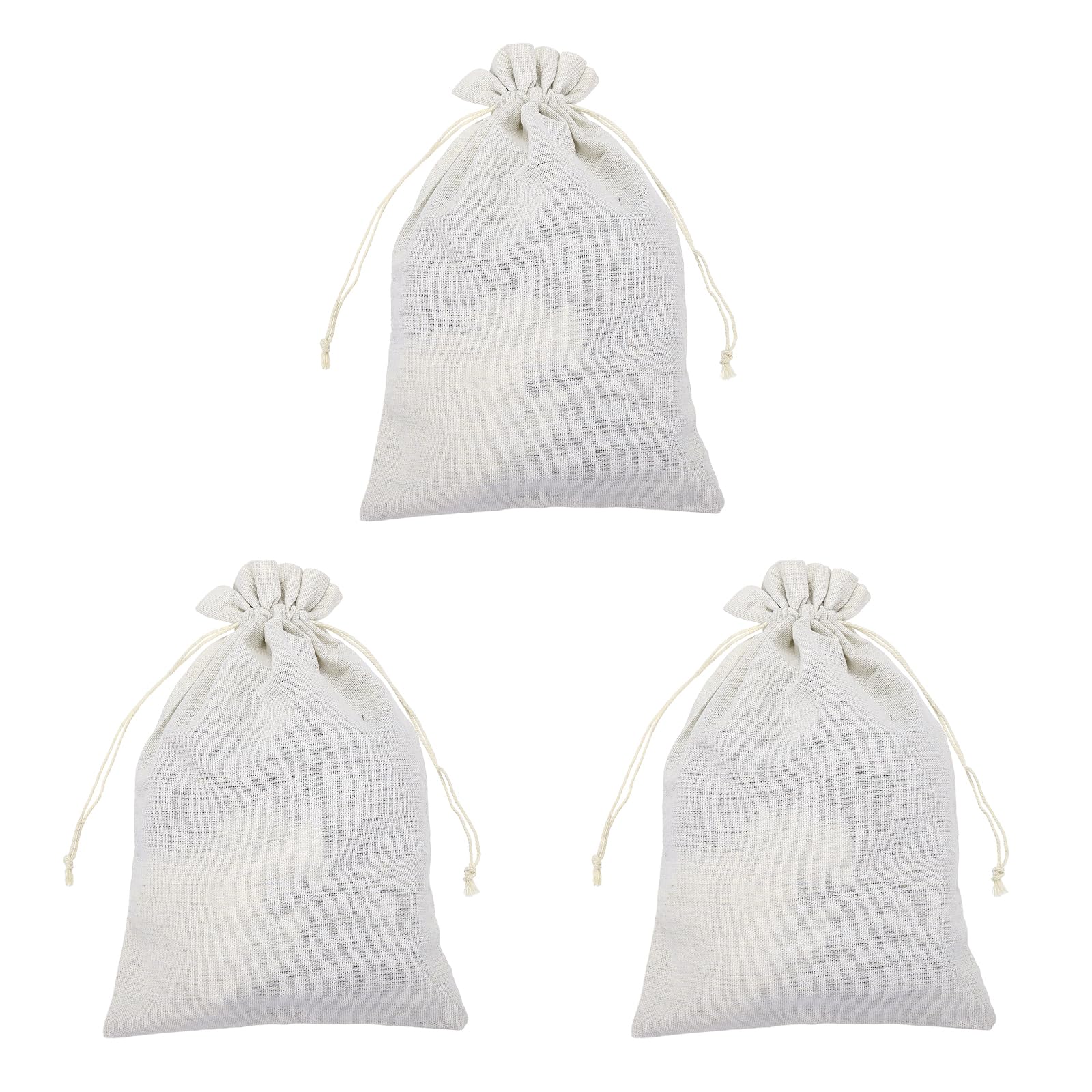 PATIKIL 3Pcs Coin Sacks Bag, 30x20cm Canvas Coin Money Cash Bag Drawstring โ image 1