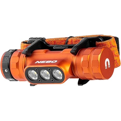 NEBO Master Series HL1000 LED Headlamp, Rugged and Reliable, Rechargeable, Bright Headlamp with 180 Degree Tilt, 5 Light Modes, Waterproof and Impact Resistant