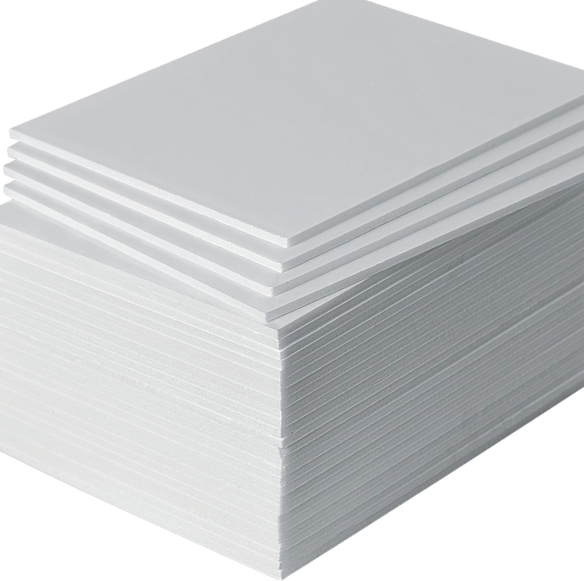 30 Pack White Foam Board 8x10 inch, White Foam Core Boards Baking Board Mat Board Center, 3/16in Thick White Crafts Foam Board Sheet Polystyrene Boards for Projects Art Display