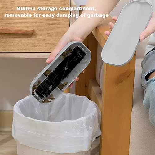 Vista 3 de Barredora multifuncional de migas de mesa, colector de residuos de cerdas suaves para mesa, alfombras, sábanas, sofás, cepillo de limpieza de ropa