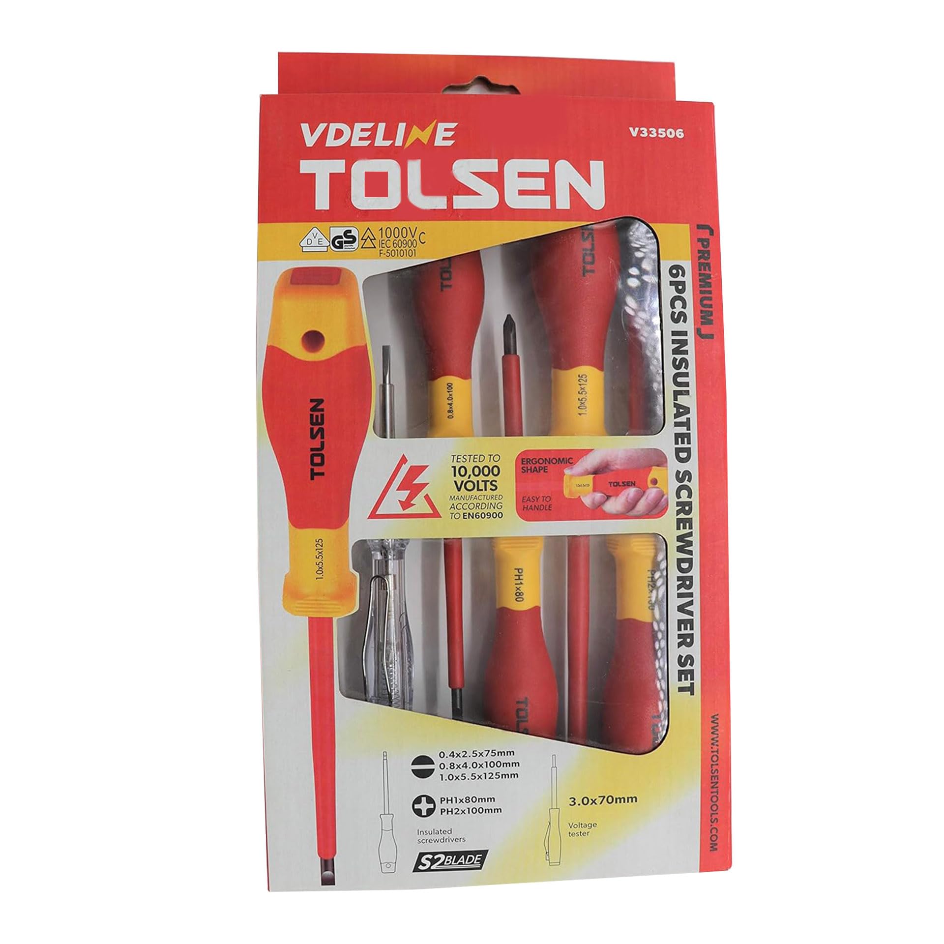 Tolsen Juego de destornilladores VDE (6 unidades)