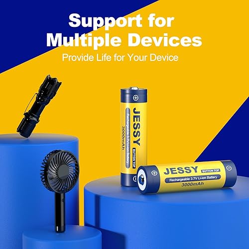 Miniatura 4 de JESSY Batería recargable 18650 3.7 voltios 18650 batería botón superior 3000mAh alta capacidad 18650 baterías para linternas, faro 2