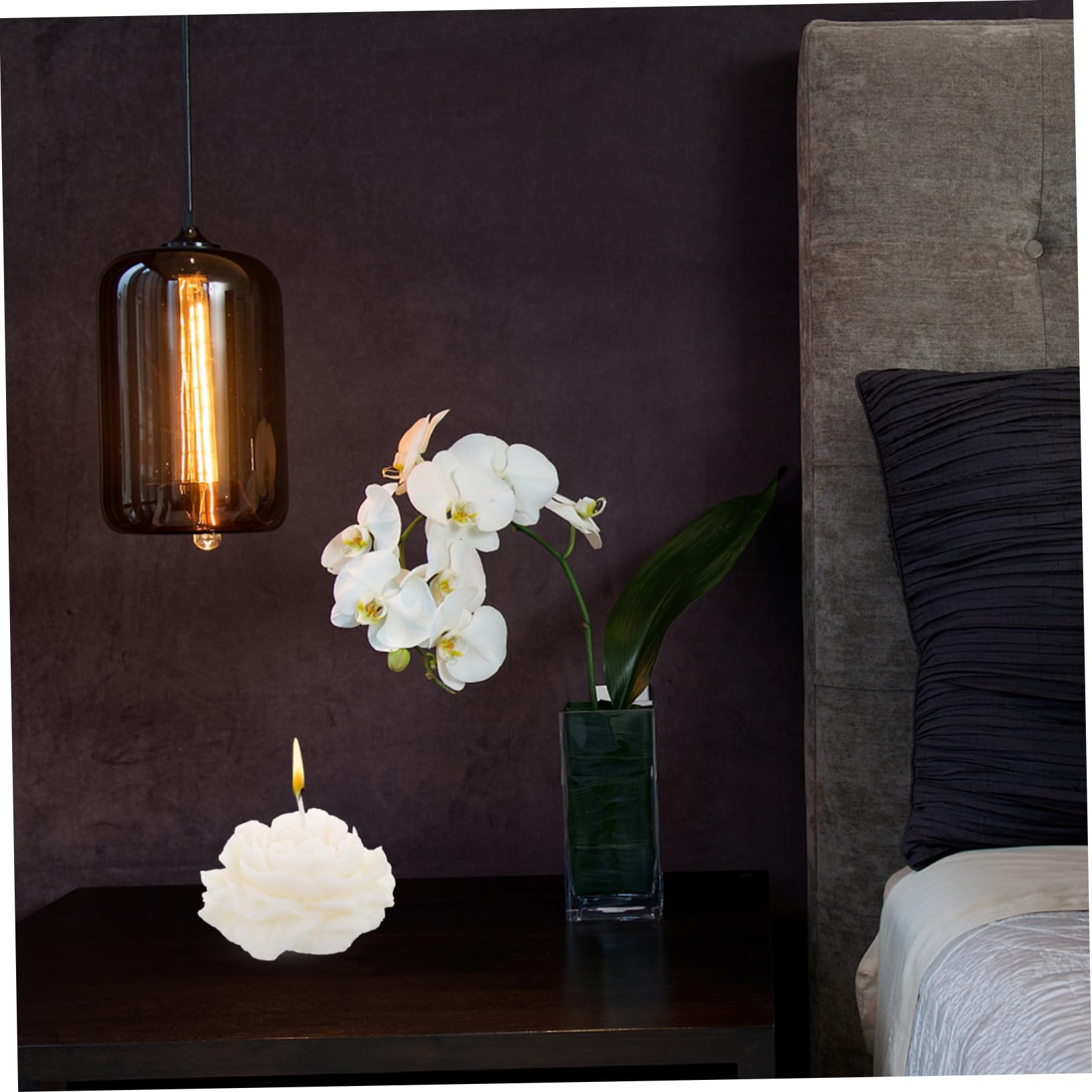 5 Stück Duftende Pfingstrose Aromatherapie Kerze Blumenform Rauchfrei Dekorative Teelichtkerze für Entspannende und Raumduft für Zuhause und Besondere Anlässe