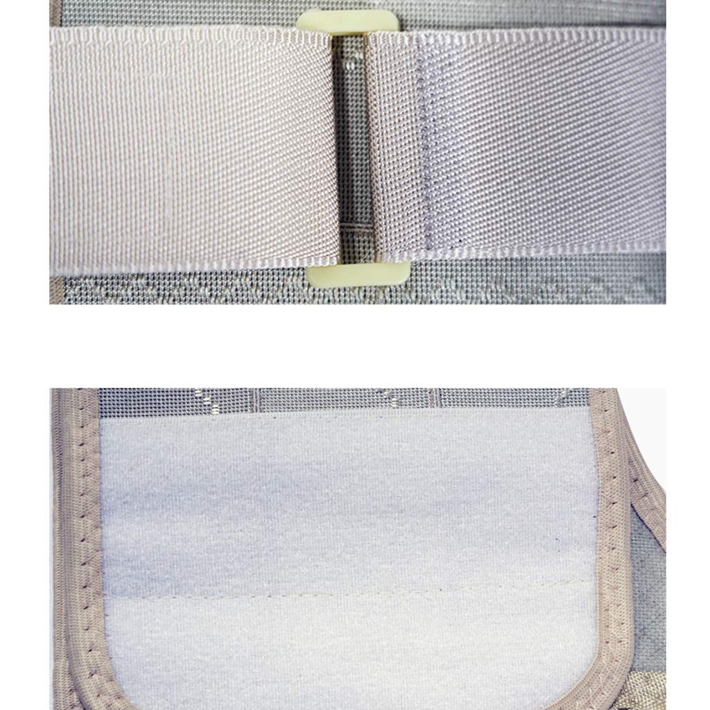 Cinturón de soporte lumbar, Espalda/Terapia magnética-Autocalentamiento-Paneles de malla ajustables y transpirables-Faja corporal-para hombres mujeres(M)