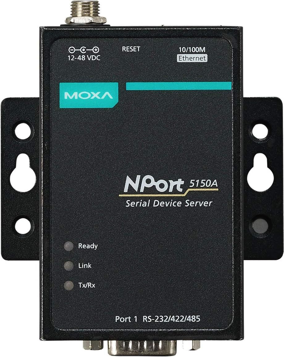 MOXA NPort 5150A - Servidor de dispositivo serial RS-232/422/485 de 1 puerto, temperatura de funcionamiento de 0 a 60 °C