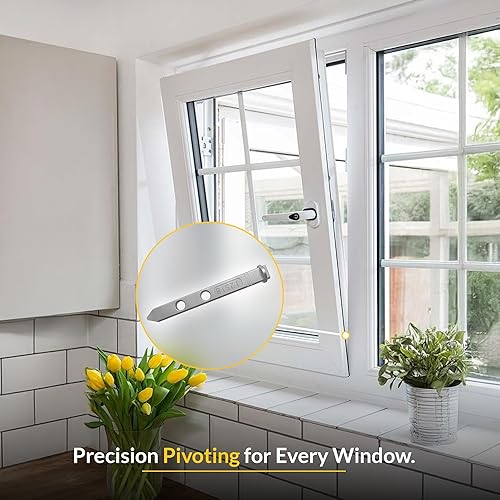 Miniatura 5 de Brixwell 85-864-XCP5 Pieza de repuesto para ventana de barra pivotante, construcción de fundición a presión, 2-716 pulgadas de largo, 516 pulgadas