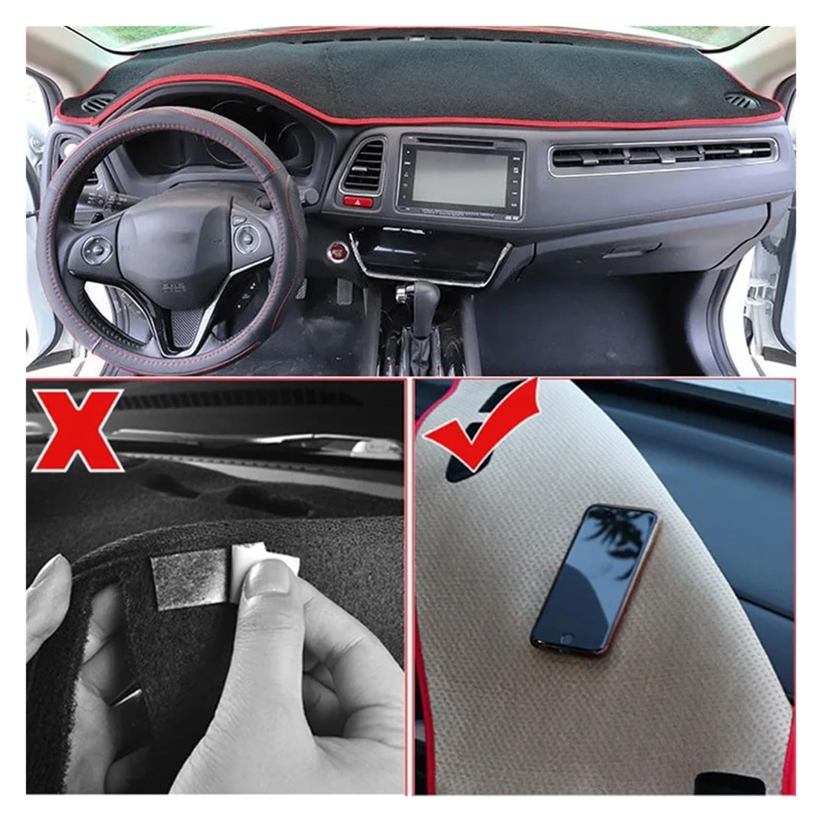 Protector Salpicadero Auto Para Nissan Juke 2011-2017 Parasol Para Consola Central Cubierta Anti-UV Para Tablero Alfombrilla Protectora Protector Anti(A-polyester-Blue,LHD)