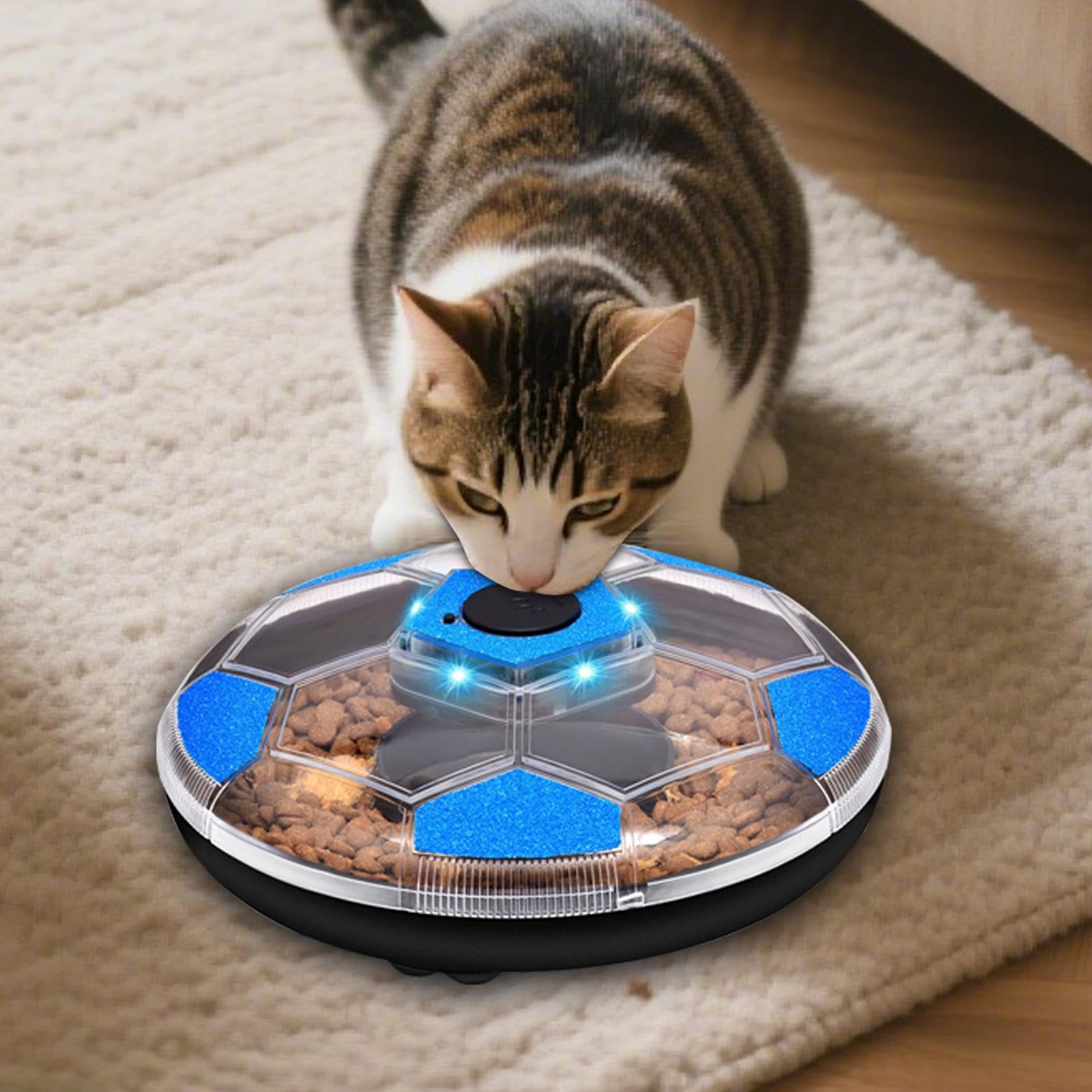Hundefutter-Puzzle Beschäftigungsspielzeug mit Sound und Licht,